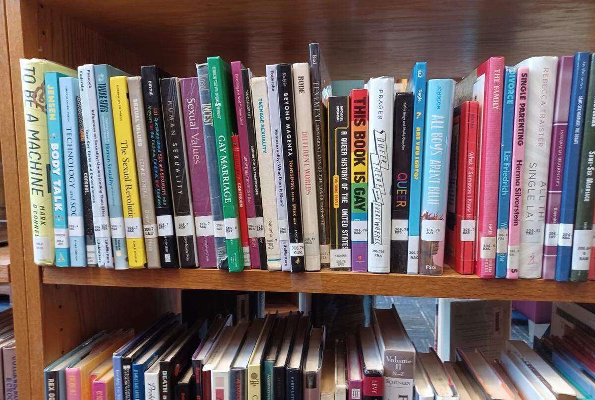 A section of the Arroyo Grande library includes books that some in the community have deemed “pornographic.”