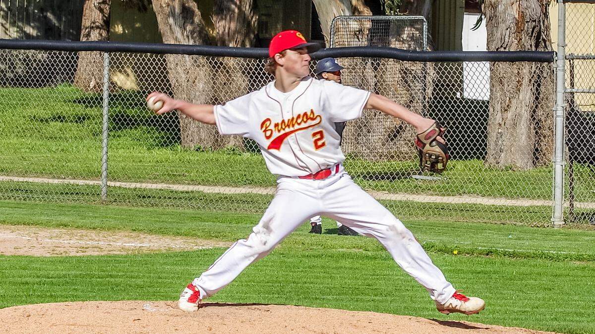 Coast Union High School senior Caiden Kennedy, who played shortstop and pitched for the Broncos this season, was named Most Valuable Player of the Coast Valley League.