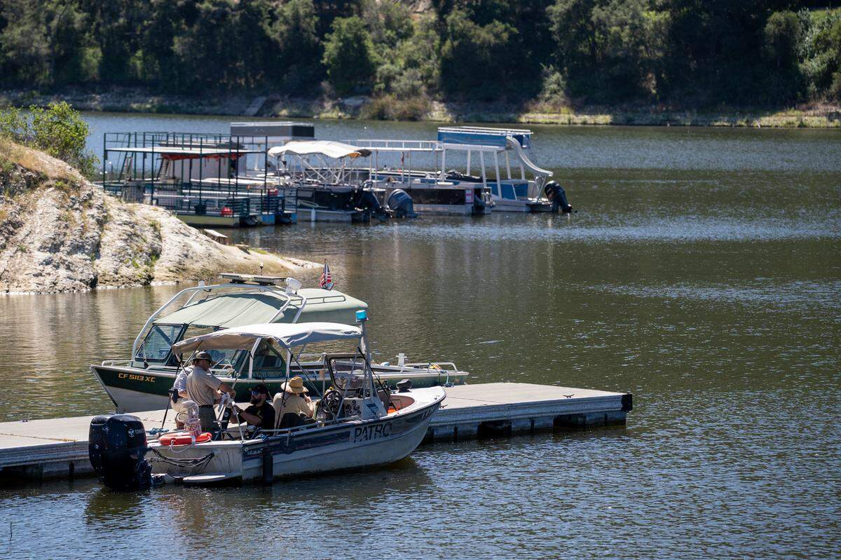 The San Luis Obispo County Sheriff’s Office used dive and drone teams to search Lopez Lake for a missing man on March 23, 2026.