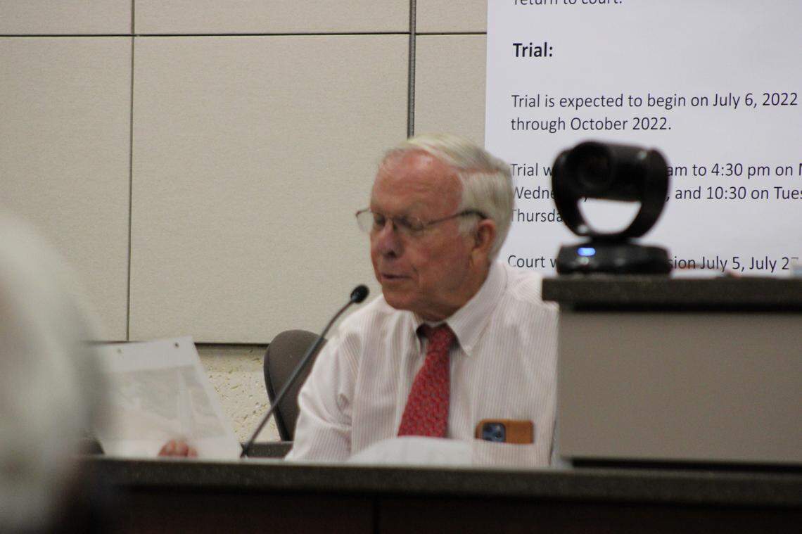 Stan Smart, Kristin Smart’s father, testifies in Monterey County Superior Court on Friday, July 22, 2022, during the trial of Paul and Ruben Flores. The Flores men are accused of killing the Cal Poly student and hiding her body.