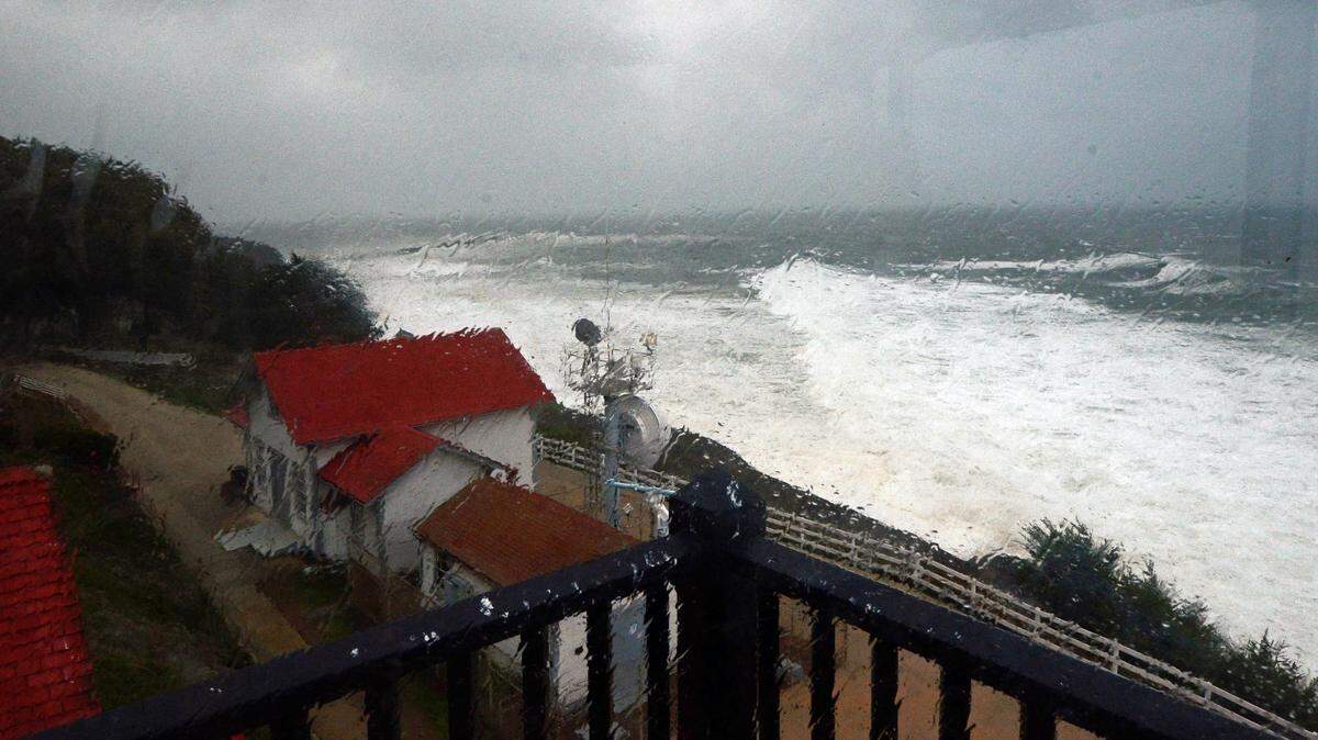 A stormy scene at Point San Luis Lighthouse.
