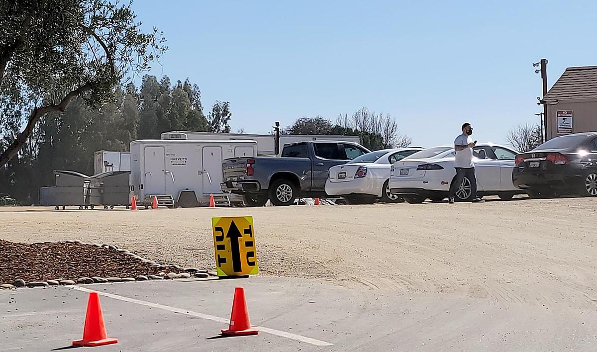 A parking lot at Allegretto Vineyard Resort sports a “TIU” sign, for “This Is Us.” The Resort in Paso Robles is the setting for an episode of the NBC show, filming this week.