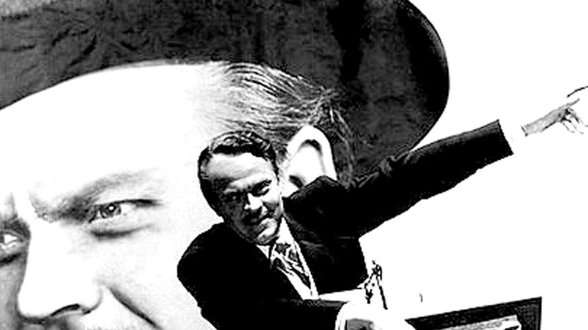 Orson Welles appears in a publicity photo for 'Citizen Kane,' which he co-wrote and directed.