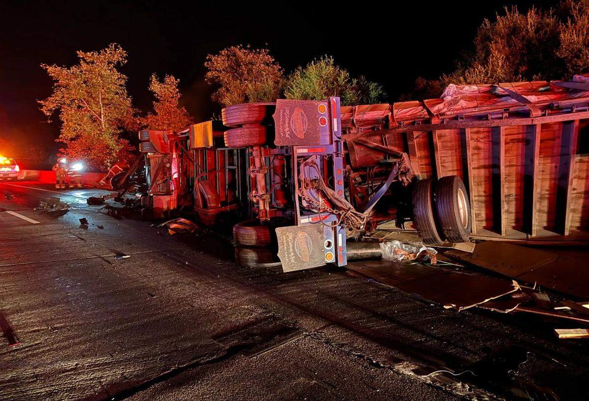 The driver of a pickup truck was killed in a collision with a semi truck on Highway 101 on the Gaviota Coast on the morning of Jan. 5, 2024.