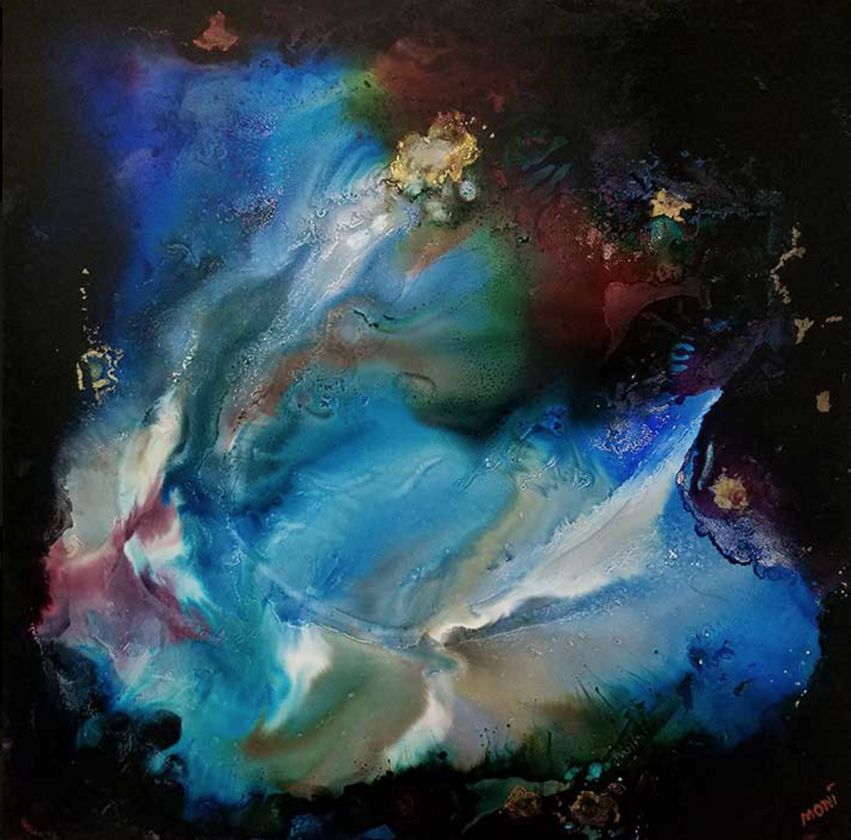 “Nebula Athos 45” mixed media by Greg Moni.