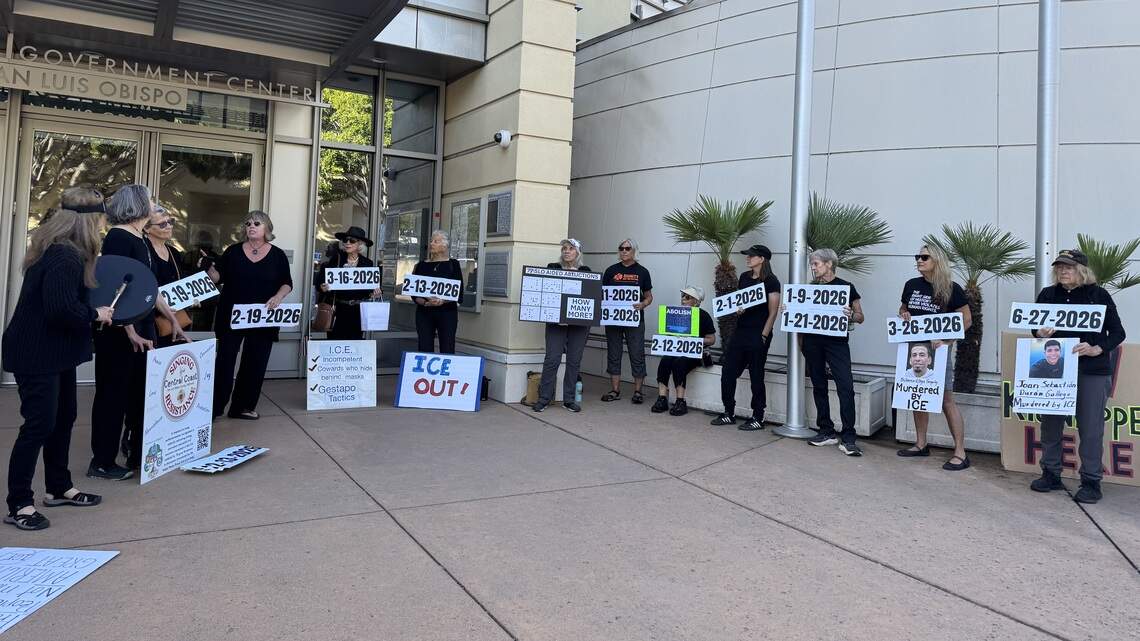 Anti-ICE activists hold sit-in at SLO County board meeting. ‘These people are ours’