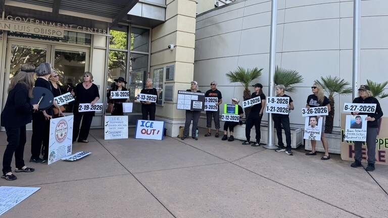 Anti-ICE activists hold sit-in at SLO County board meeting. ‘These people are ours’