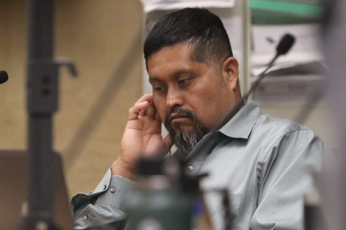 Alejandro Soriano Ortiz, seen here in court on June 25, 2026, is charged with the murder of Isabel Lucas Velasco, believed to be his former girlfriend. He and his brother, Celestino, are also charged for allegedly setting her car on fire and forging green cards.