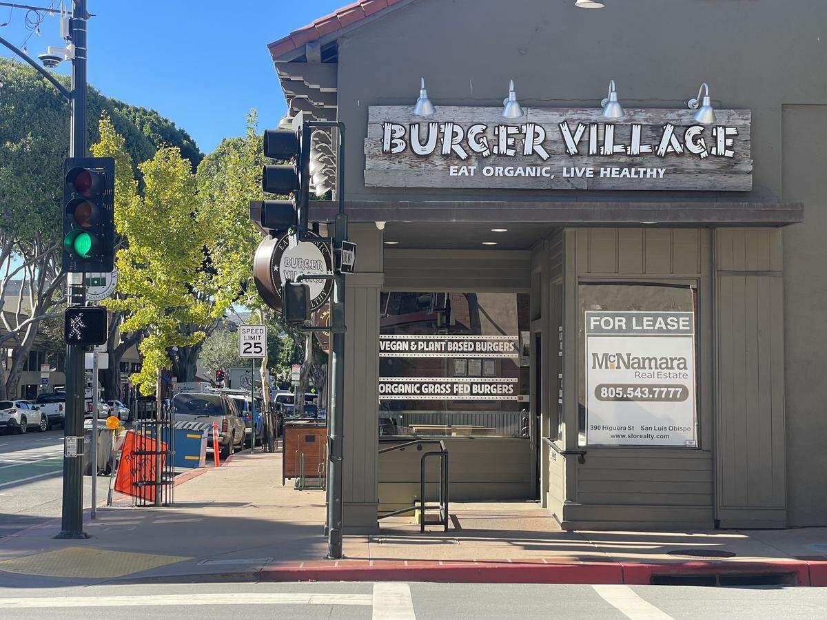 Burger Village closed its location at 698 Higuera St. in downtown San Luis Obispo in November 2025.