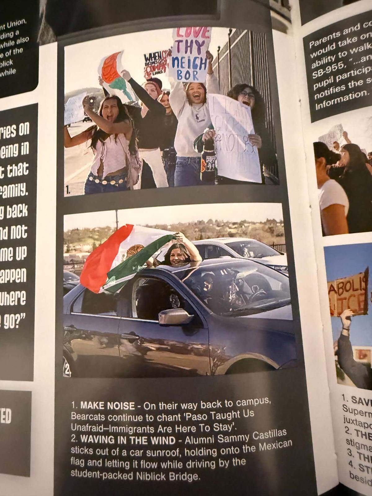 Paso Robles’ 2025-26 student yearbook included photos of an anti-ICE protest, causing a stir among parents and community members.