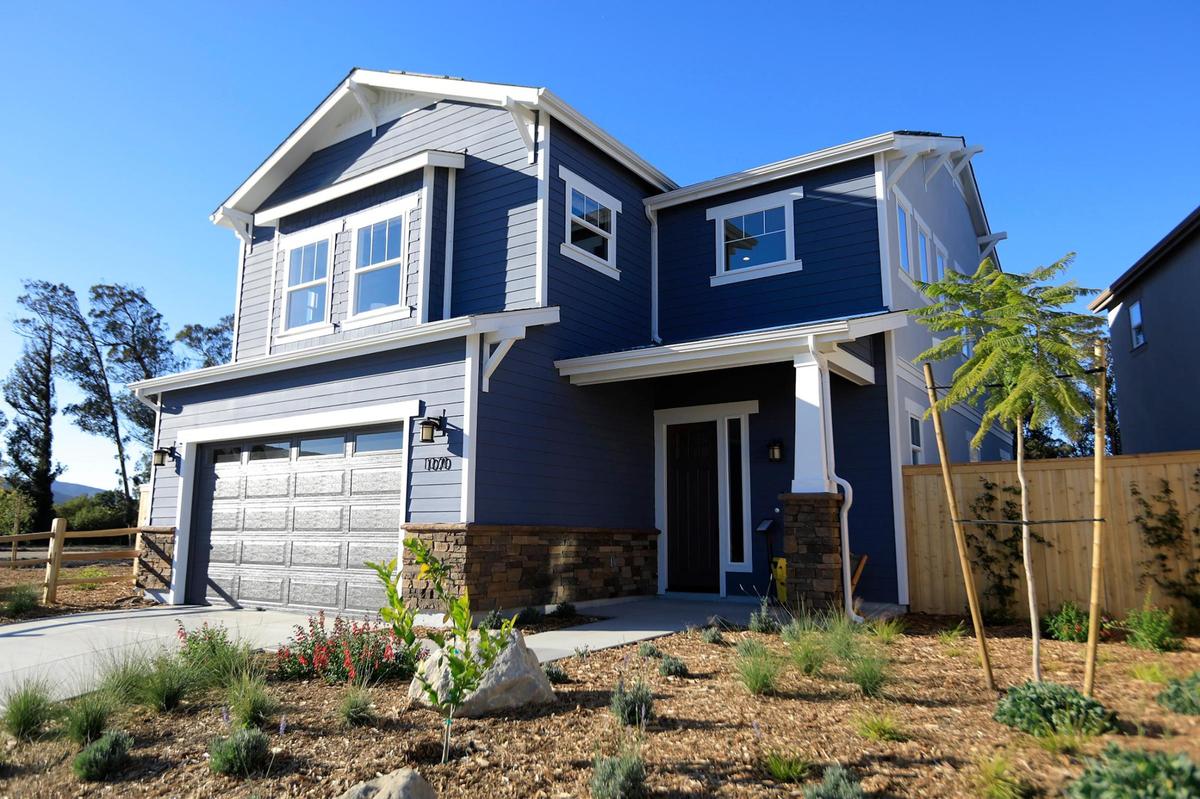 The San Luis Ranch housing development in San Luis Obispo includes newly built model homes on Legacy Lane.