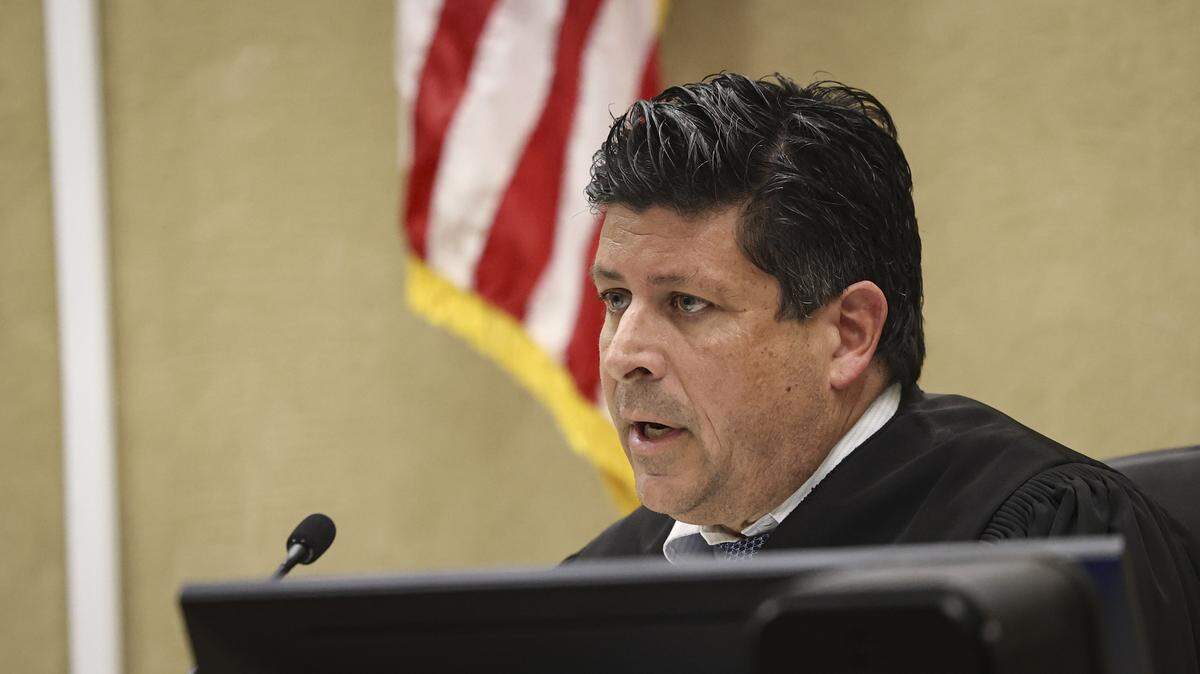 Hon. Jesse Marino, judge for Superior Court of San Luis Obispo, listens to arguments at a sentencing hearing on Oct. 28, 2025.1