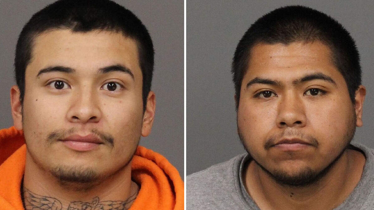 Hector Samuel Tinoco Agustin, 20, left, and Jonathan Tinoco, 24, both of Santa Maria, have been charged with attempted murder after they allegedly stabbed a coworker with a box cutter at a job site in rural Arroyo Grande last week, according to a complaint filed by the San Luis Obispo County District Attorney's Office.