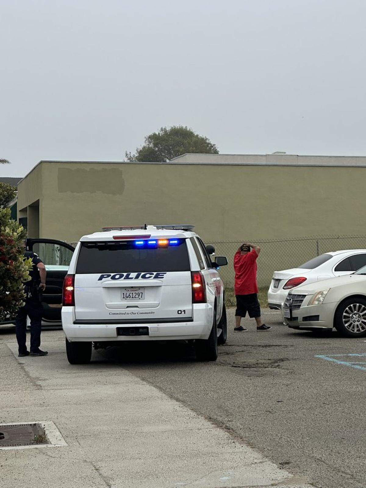 Grover Beach Police Department officers arrested two people who allegedly were in possession of a stolen vehicle from Tulare County.