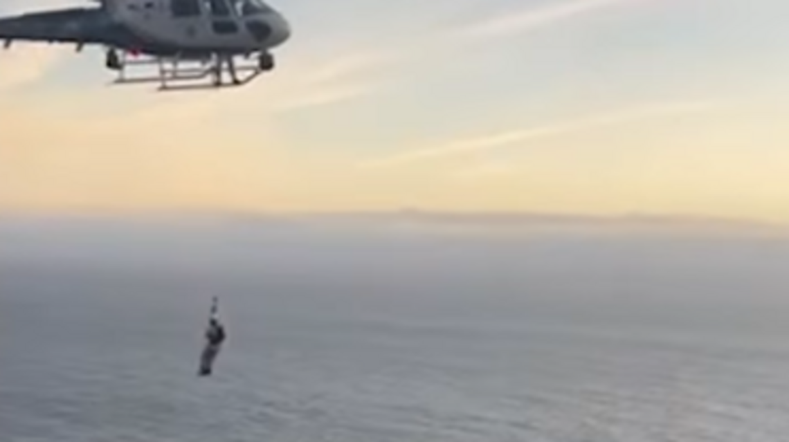 CHP helicopter rescues 2 climbers stranded on Big Sur cliff