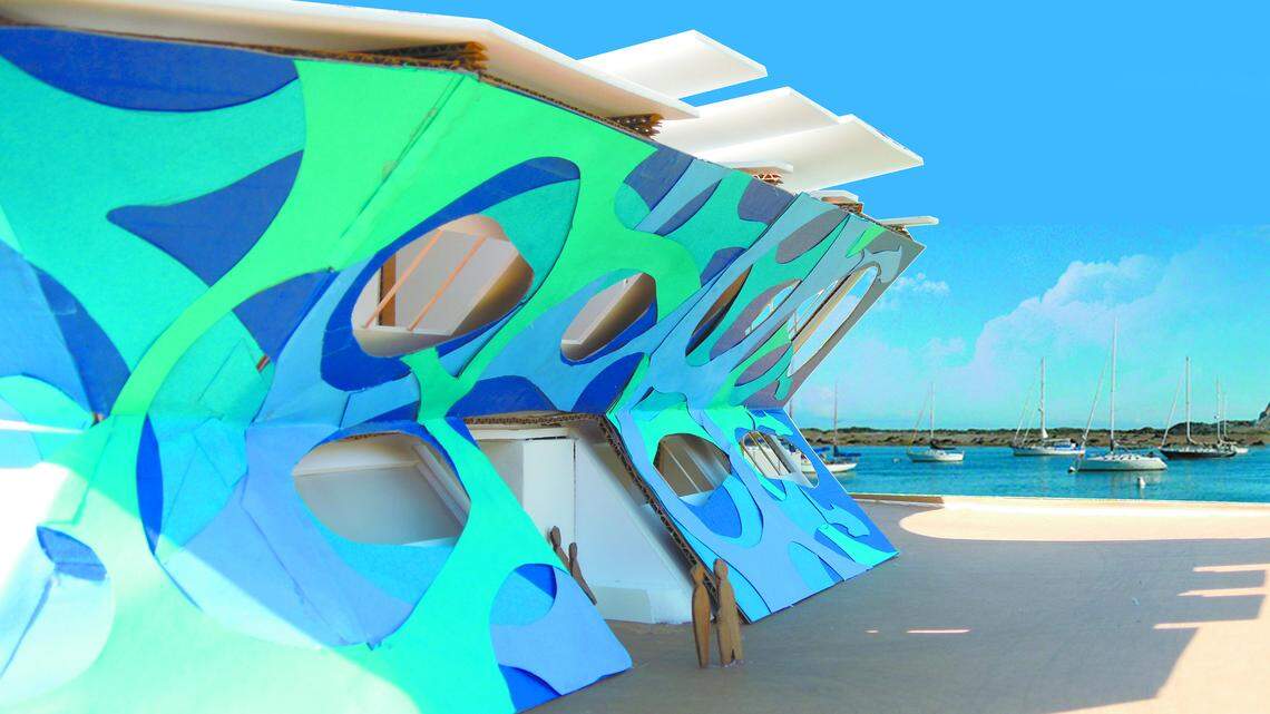 A graphic concept for a revamped Morro Bay Aquarium by Cal Poly architecture student Remy CantoAdams.