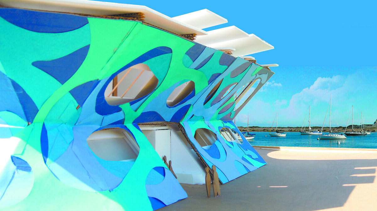 A graphic concept for a revamped Morro Bay Aquarium by Cal Poly architecture student Remy CantoAdams.