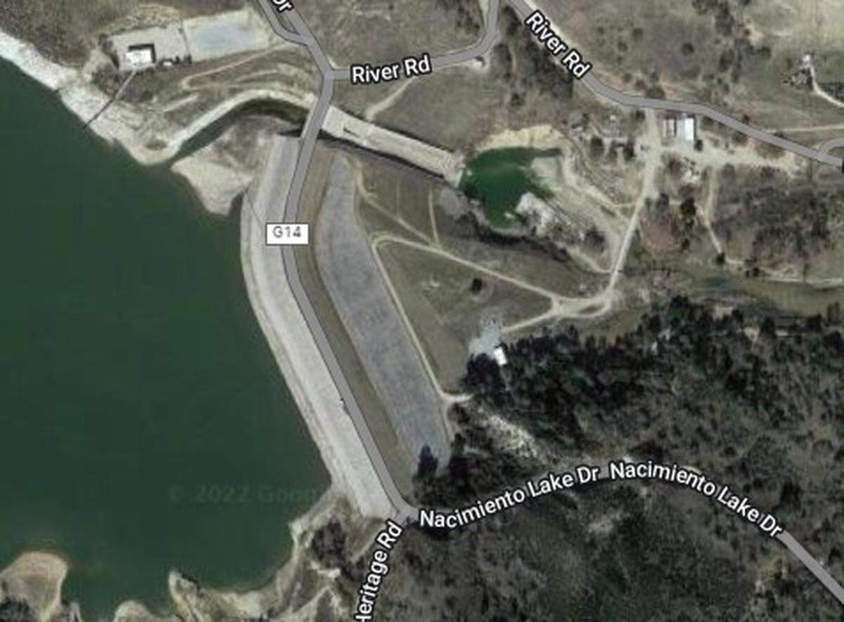 Nacimiento Lake Drive sinkhole causes road barricades, Aug. 6, 2022.