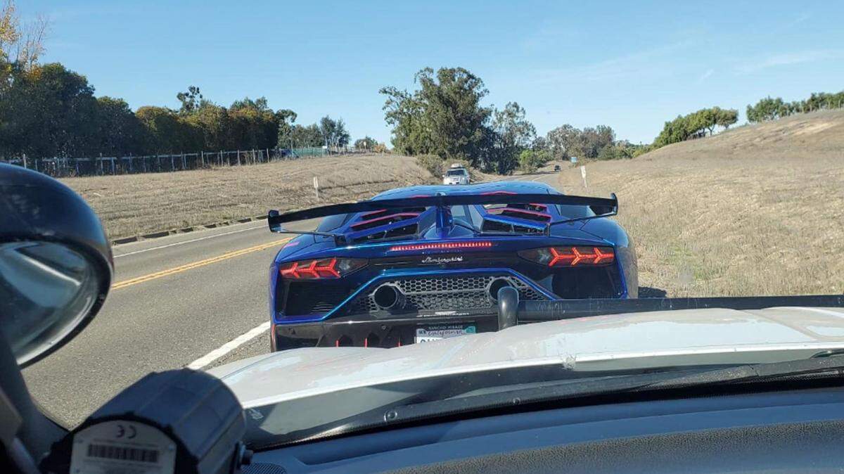 The driver of Lamborghini was nabbed for traveling 152 mph — well above the 55 mph speed limit — on Highway 154 in the Santa Ynez Valley on Sunday, Nov. 20, 2022.