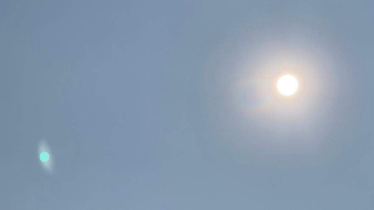 High-elevation smoke dimmed skies over San Luis Obispo County on Monday.