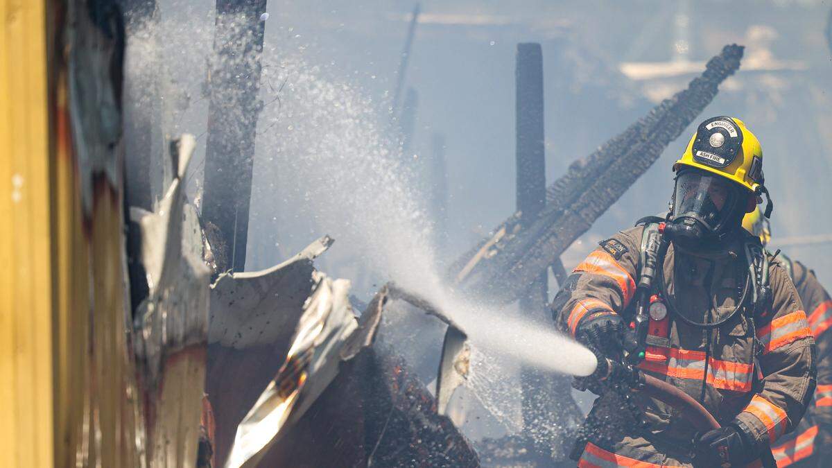 Five mobile homes were destroyed by fire in Santa Margarita on May 13, 2022.