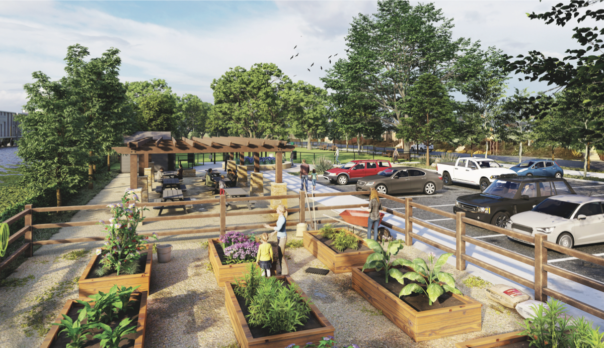 Righetti Park will include raised garden beds and a picnic area in its linear park.