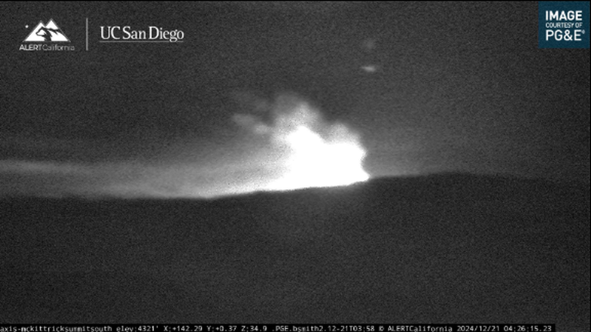 A 500-acre vegetation fire continues to burn near the San Luis Obispo County line on Dec. 21, 2024.