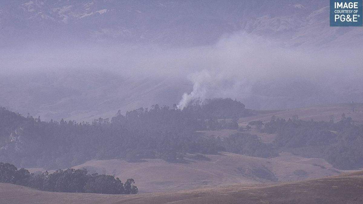 A wildfire was reported in northern San Luis Obispo County near Cambria on July 14, 2022.