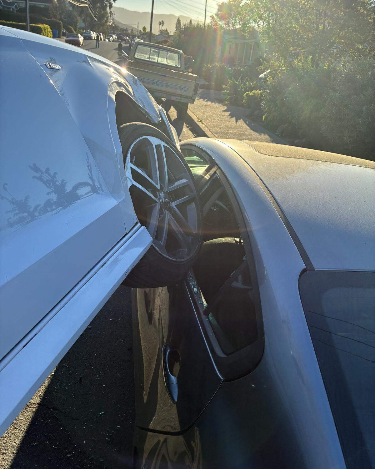 A driver crashed into a parked car on Felton Way on March 11, 2026.