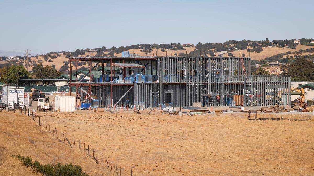 A new dispatch center for Cal Fire and the San Luis Obispo County Sheriff’s Office is under construction off Highway 101 in Templeton on Sept. 12, 2024. The project is scheduled to be completed by August 2025.