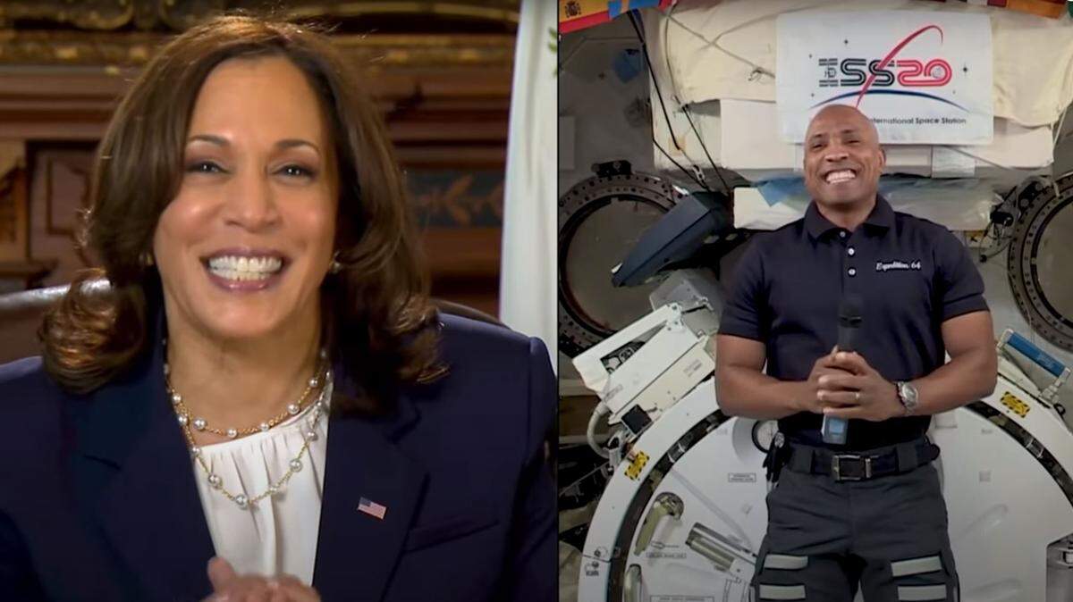 Cal Poly general engineering grad Victor Glover spoke with U.S. Vice President Kamala Harris on Feb. 24 in celebration of Black History Month. Glover is an astronaut and researcher aboard the International Space Station.