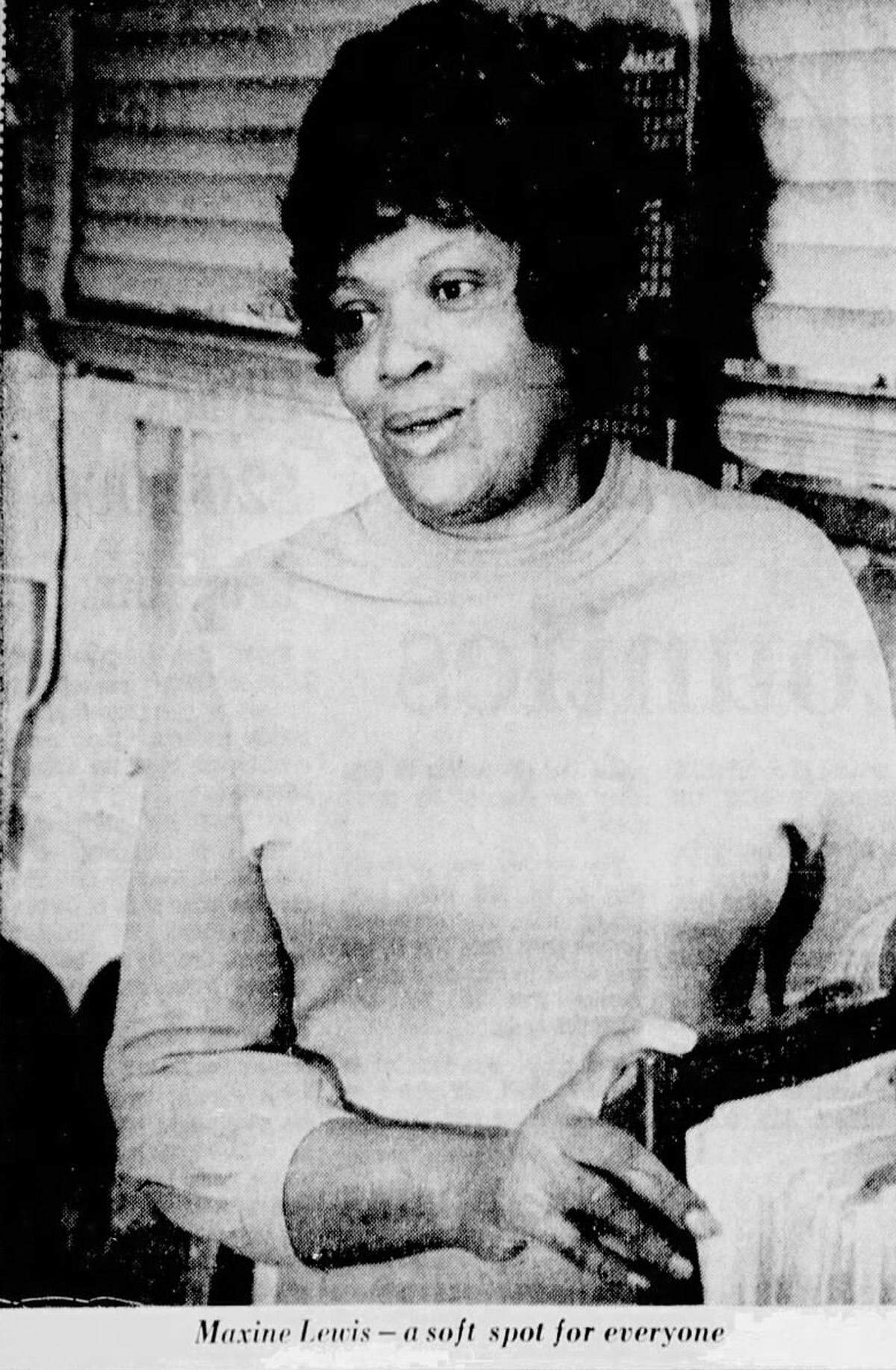 Maxine Lewis in a Nov. 25, 1971, photo who was a key member of the Grassroots organization in San Luis Obispo. They provided food, shelter and advice for people in need.