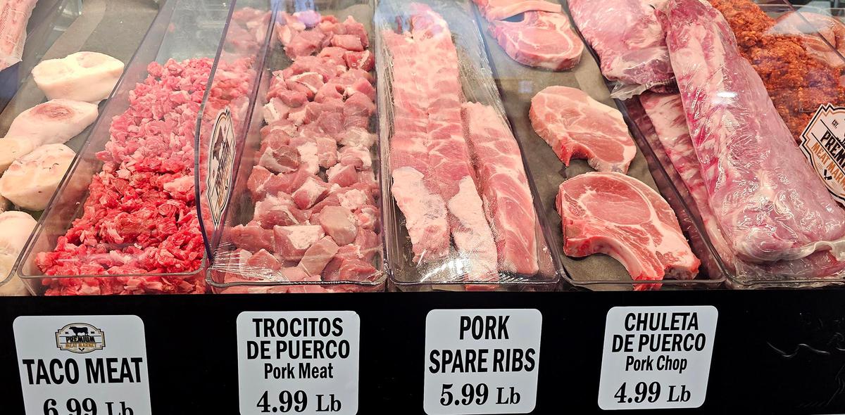 Premium Meat Market opened on Broad Street in San Luis Obispo on March 29, 2025. The store offers a variety of high-end meats and seafood, along with fresh produce, spices and Mexican candies and drinks.