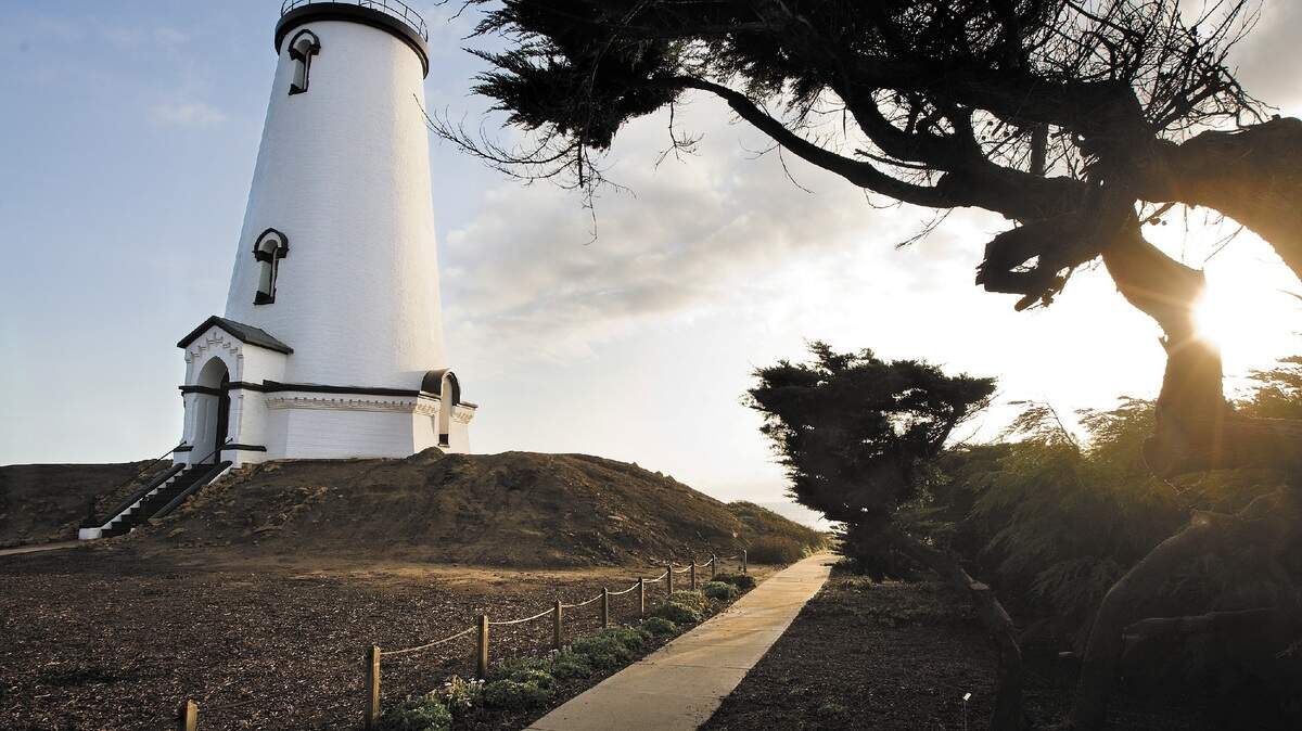 Five coats of bright white paint have restored luster to the Piedras Blancas Light Station. | Tribune photo by Joe Johnston