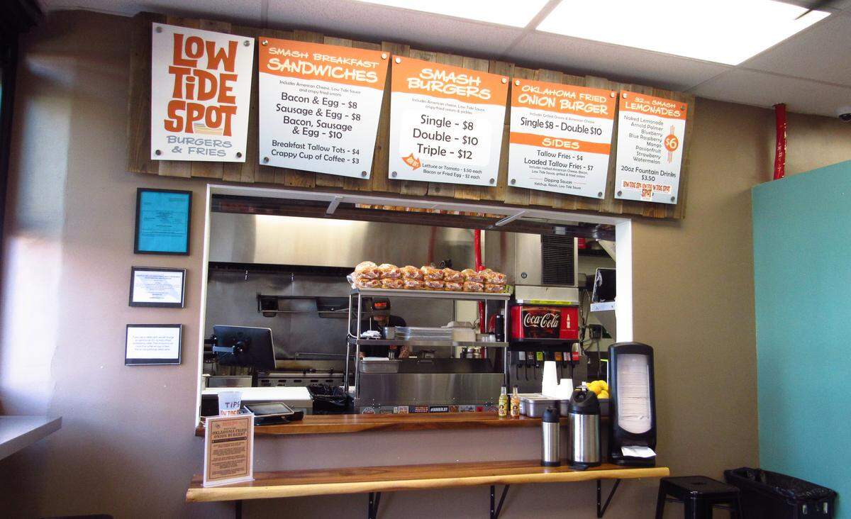 Low Tide Spot in Pismo Beach has breakfast options, smash burgers for lunch and dinner and 32-ounce smashed lemonades at $6 a container.