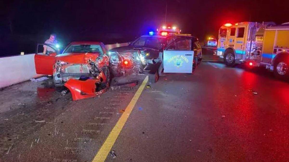 California Highway Patrol units stopped a wrong-way Highway 101 driver by ramming the vehicle early Thursday morning. The elderly driver was transported to the hospital after complaining of chest pain, the CHP said.