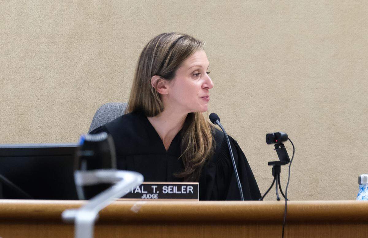 San Luis Obispo Superior Court Judge Crystal Seiler presides over the trial against Charles Ammons, who is accused of attempting to murder a Pismo Beach police officer, on Sept. 10, 2024.