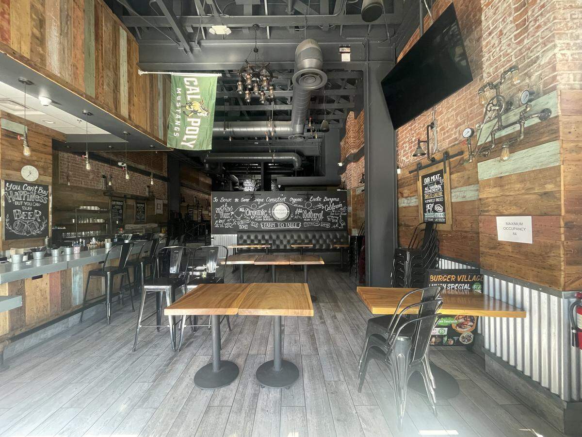 Burger Village closed its location at 698 Higuera St. in downtown San Luis Obispo in November 2025. As of Nov. 24, 2025, the restaurant’s furniture and decor could still be seen inside the space.