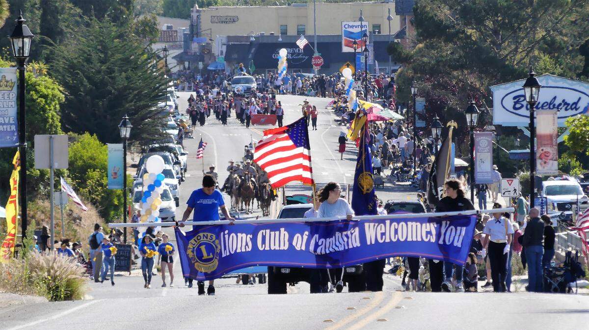 The 70th annual Pinedorado Parade marches down Main Street in Cambria on 2019. The 2021 Pinedorado festival was canceled..