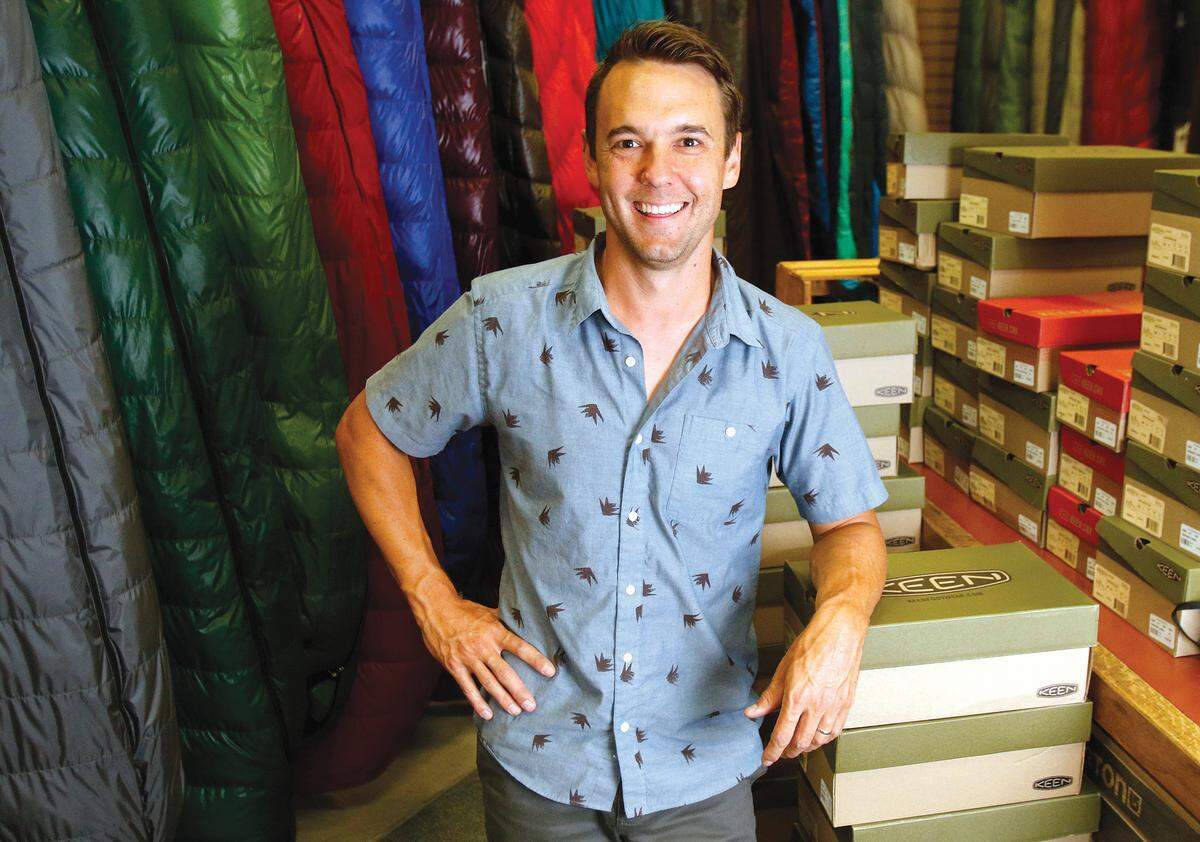 Josh Haring, current co-owner of The Mountain Air in San Luis Obispo, is shown at the store in 2015. Haring’s partner is wife Lindsey Haring; they bought the successful enterprise in 2020 from longtime owner Wayne Patterson.
