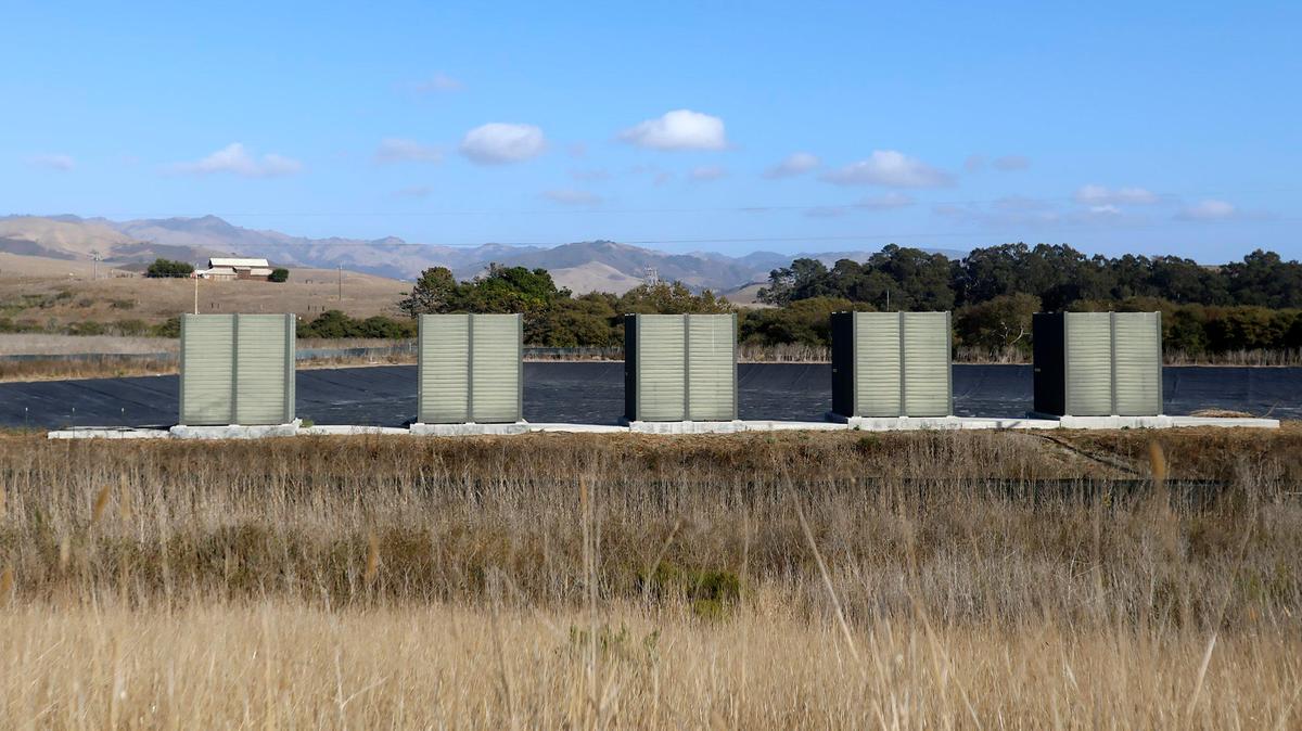 An inactive Cambria CSD brine pond is located off San Simeon Creek Road north of Cambria.