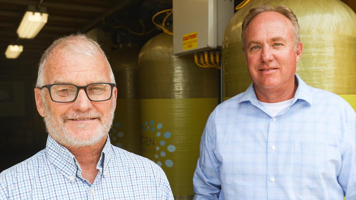 Ron Munds, general manager of Los Osos Community Services District, left and Mark Zimmer, Los Osos service area general manager for Golden State Water Co., to talk about the sustainability of the Los Osos water basin. They represent two of the three water providers in the Los Osos area.