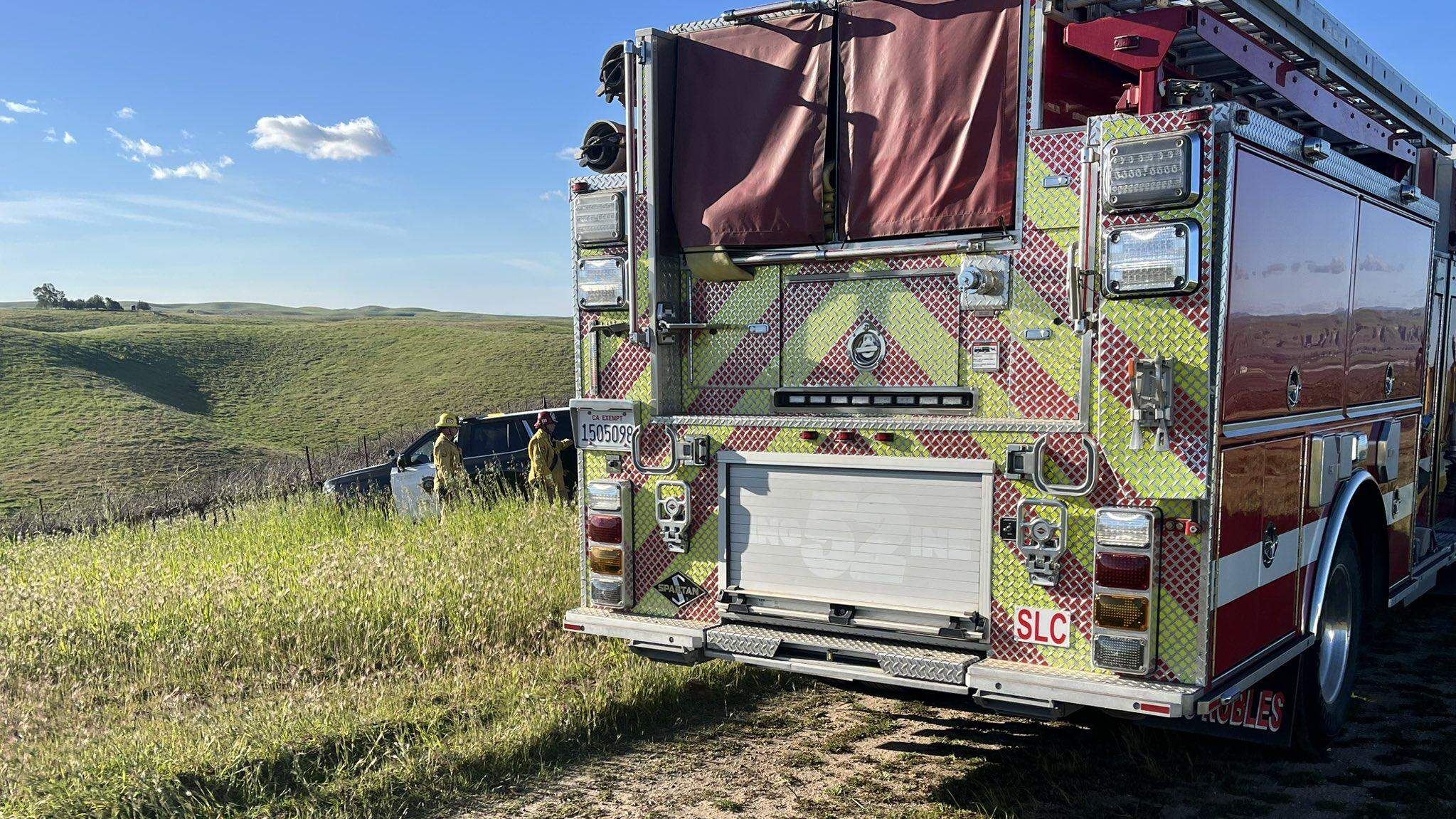 Person trapped under rolled tractor at SLO County winery, Cal Fire says