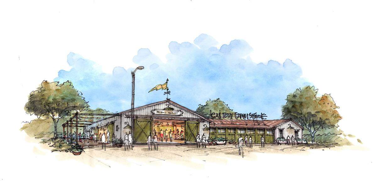 A new farm store is slated to open at Cal Poly in 2027 thanks to a $5 million pledge from leading berry brand Driscoll’s. A mock-up shows what the store is expected to look like.