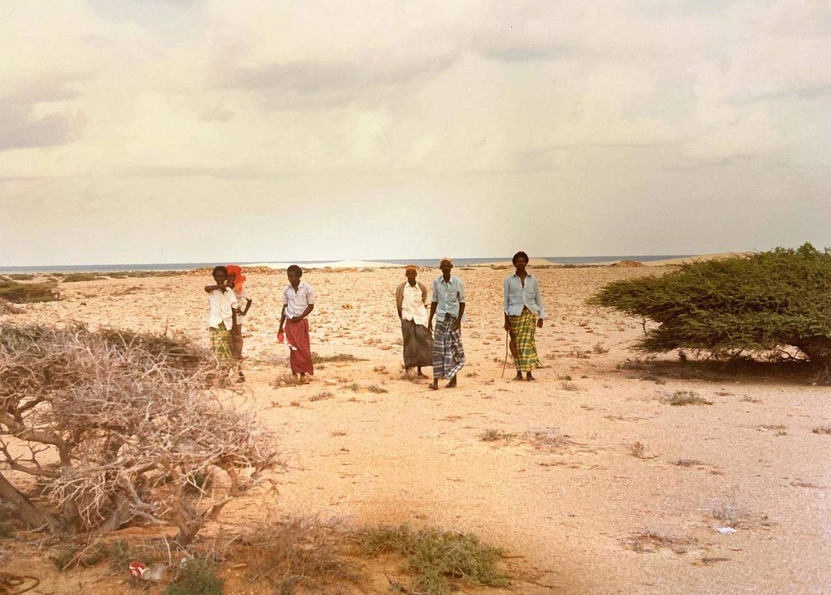 PG&E meteorologist John Lindsey took this photo of people in the Somalian desert.