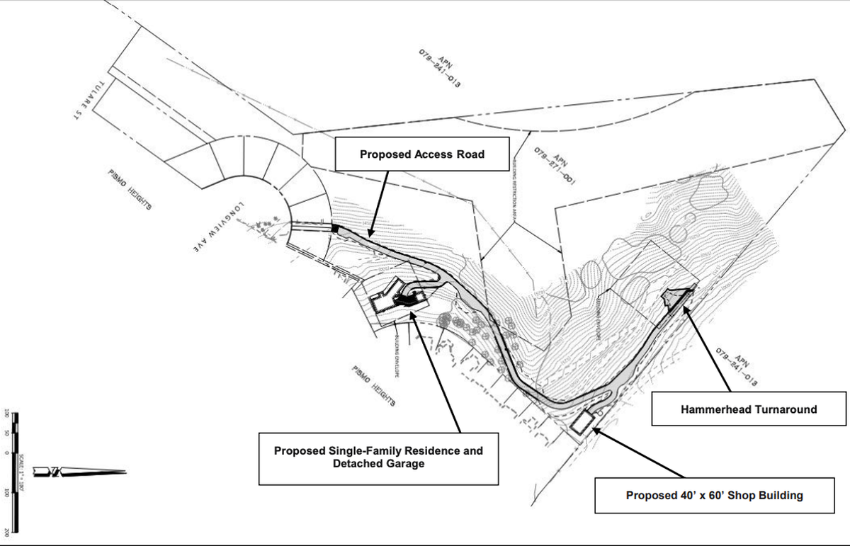 An aerial map of the project plan was presented in the staff report of an Apri 11 SLO County Planning and Building Commission meeting.