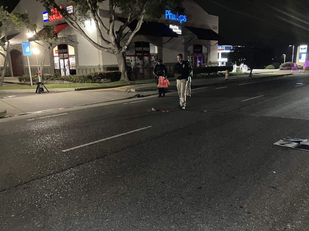 A pedestrian is now in stable condition after being hit by a car Sunday night in San Luis Obispo.
