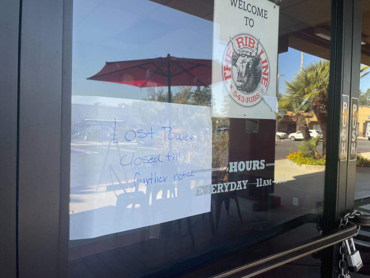 Rib Line BBQ & Grill is closed due to a power outage on Tuesday, Sept.. 6, 2022.