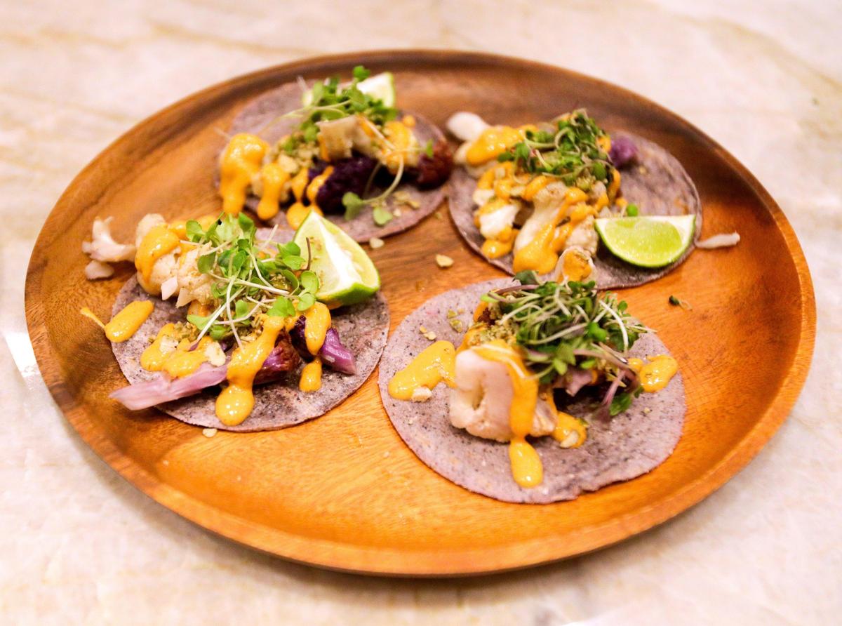 Cauliflower tacos with a cashew crema is one of the dishes on the menu at the former SLO Brew bar in downtown San Luis Obispo, which has a new design and menu and has been rebranded as The Carrisa by SLO Brew.
