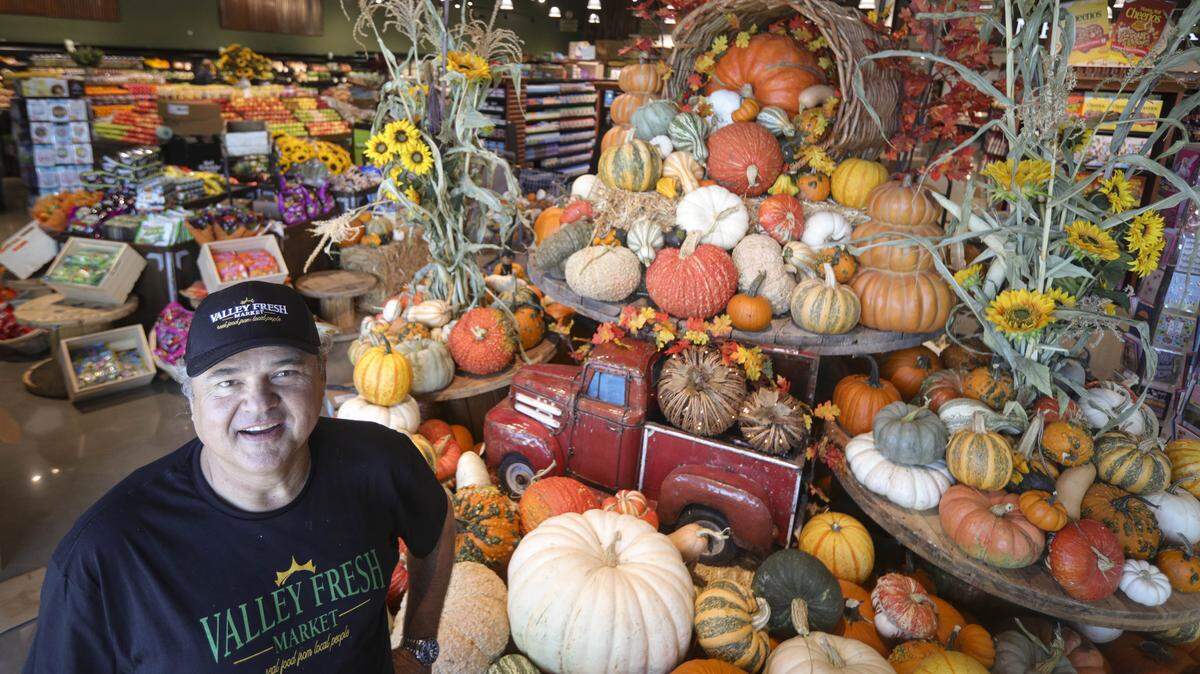 Greg King, partner, is organizing the last days of setup on Sept. 30, 2025, for the opening of Valley Fresh Market in Atascadero.